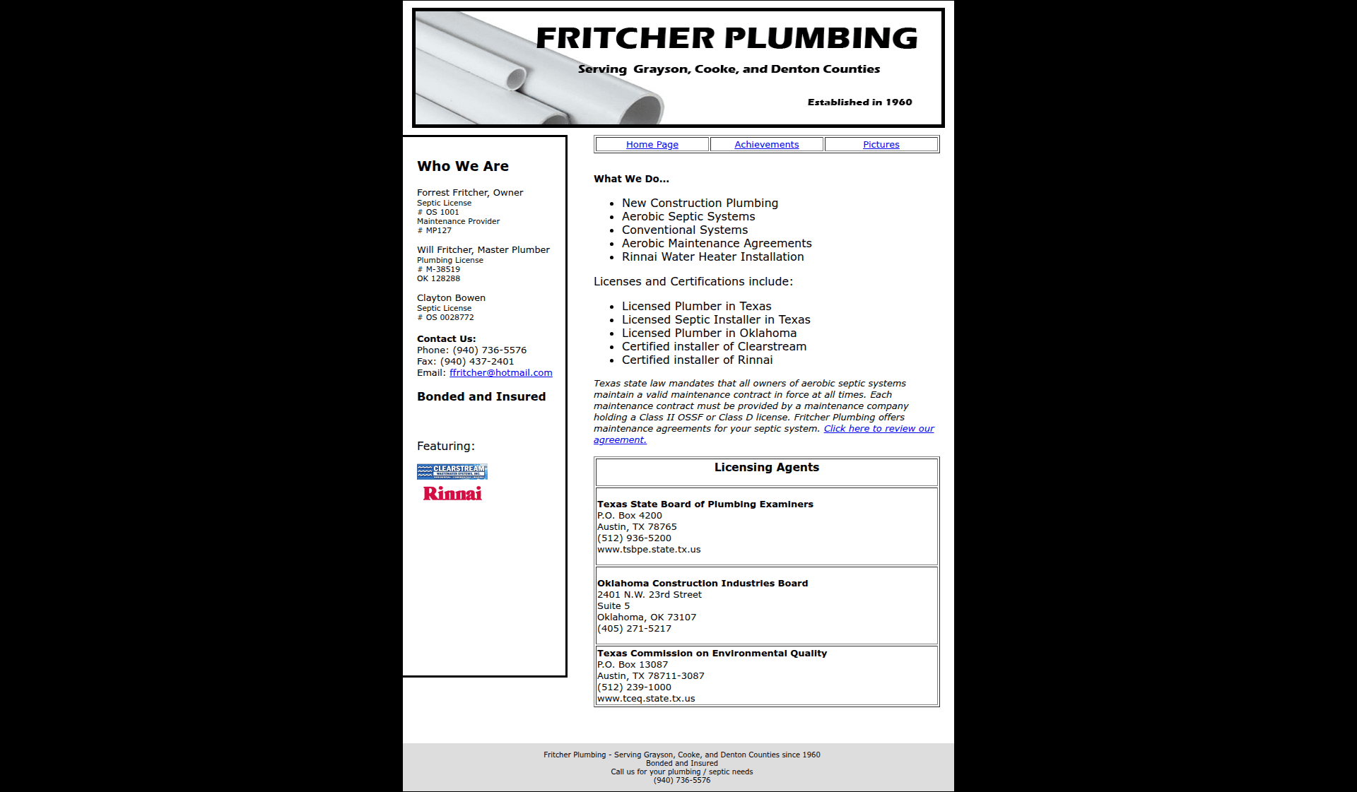 Fritcher Plumbing Logo